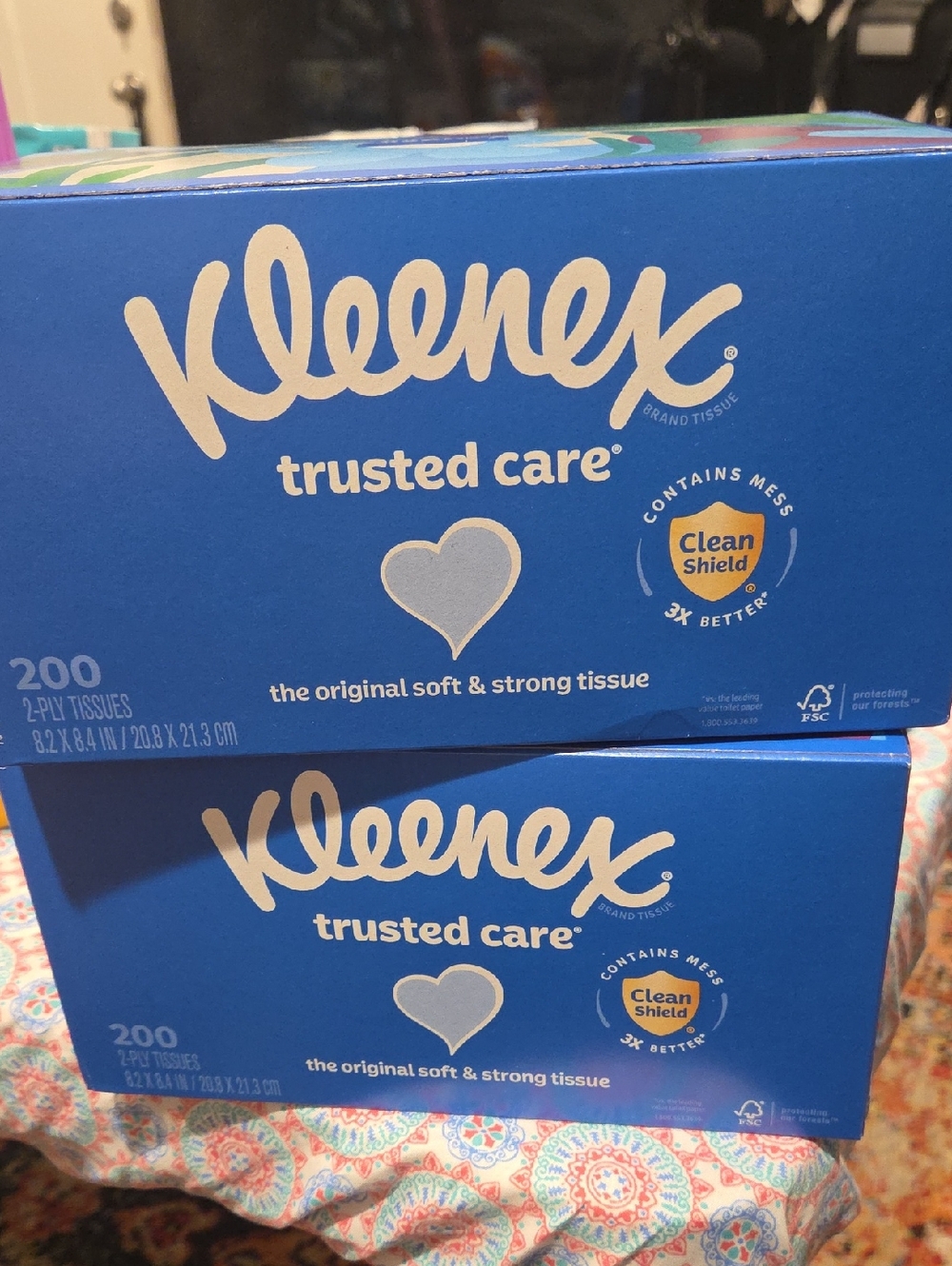 Kleenex Trusted Care Facial Tissues - Blue Box